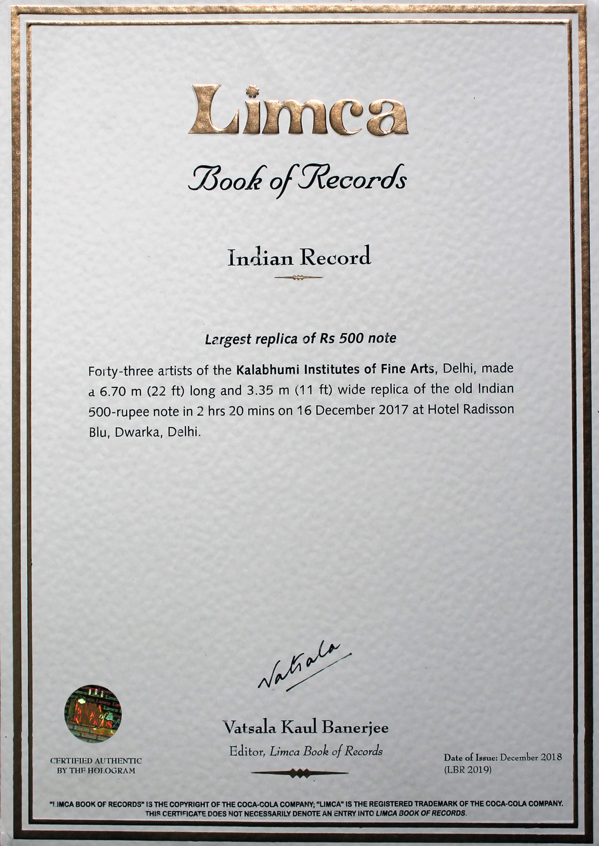 Limca Book of Record Kalabhumi